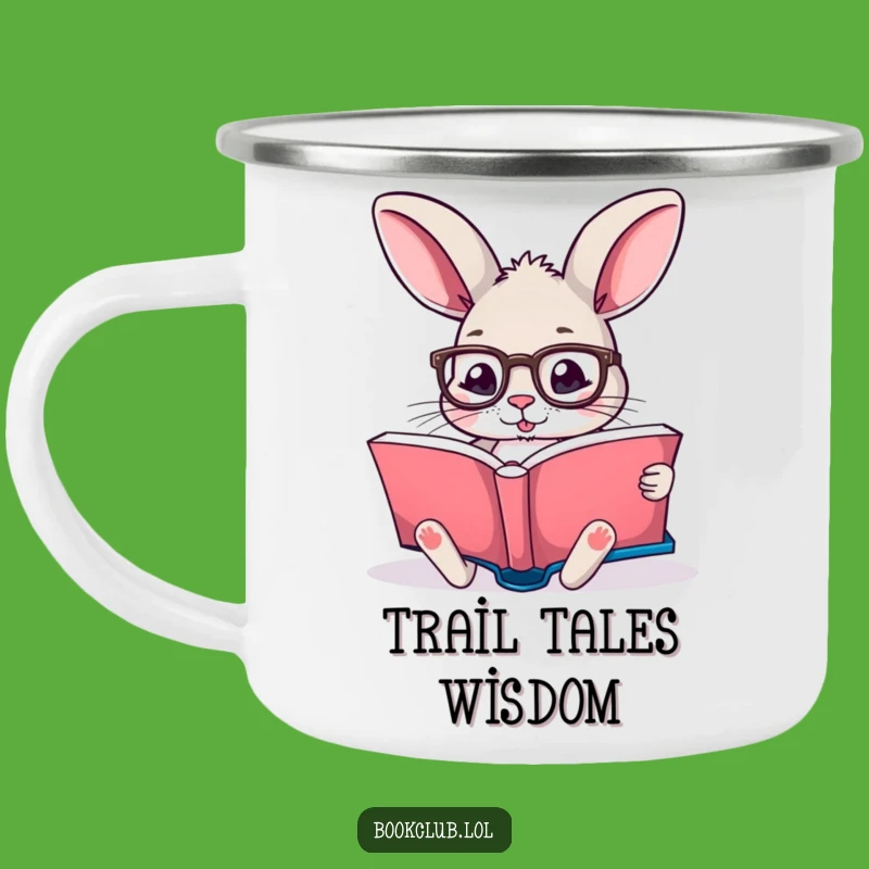 Funny Rabbit Camping Mug: Literary Adventures, Perfect Outdoor Gift