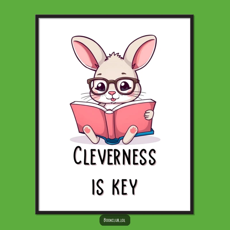 Funny Rabbit Digital Art: Instant Intellectual Charm, Perfect Printable
