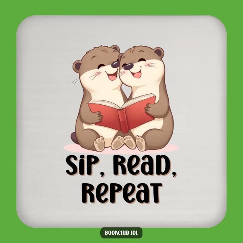 Funny Otter Coaster: Protect Surfaces with Friendship Vibes