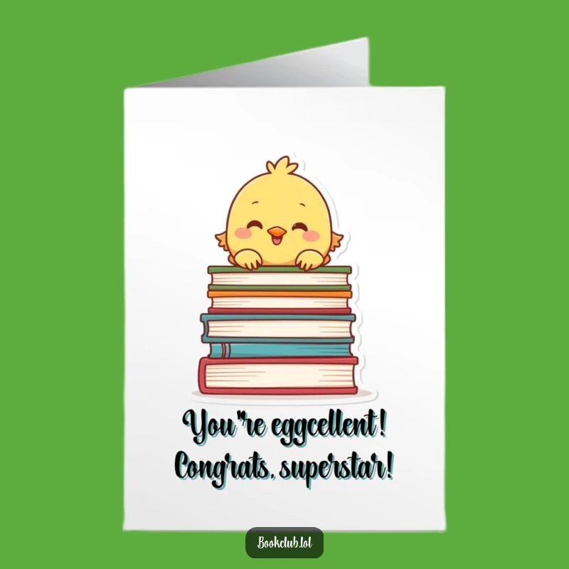 Free Congrats Card: Chick Reads Books, Humorous Downloadable Celebration