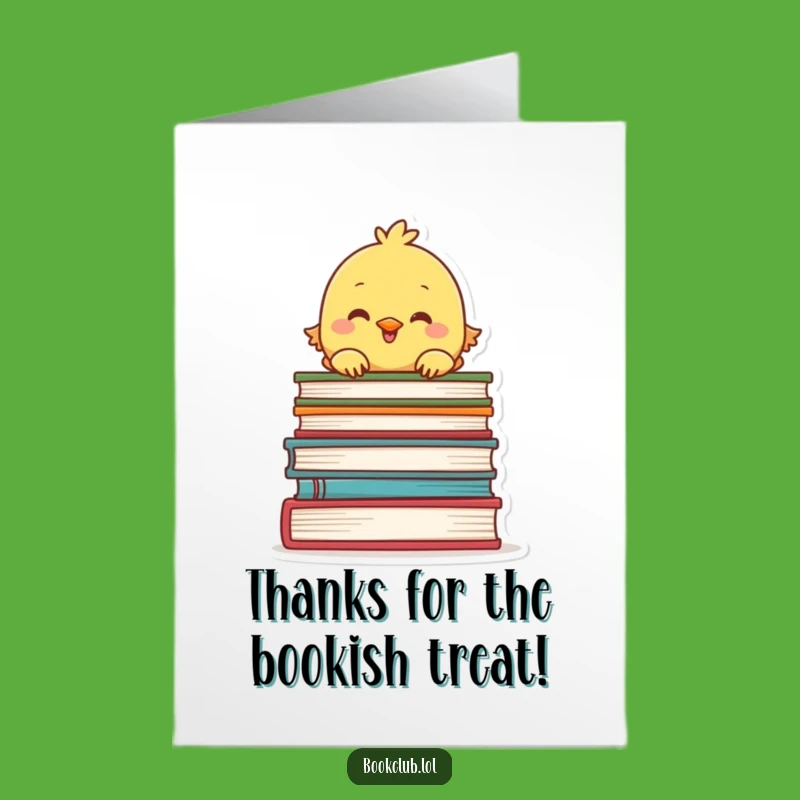 Free Thank You Card: Chick Loves Books, Grateful Downloadable Note